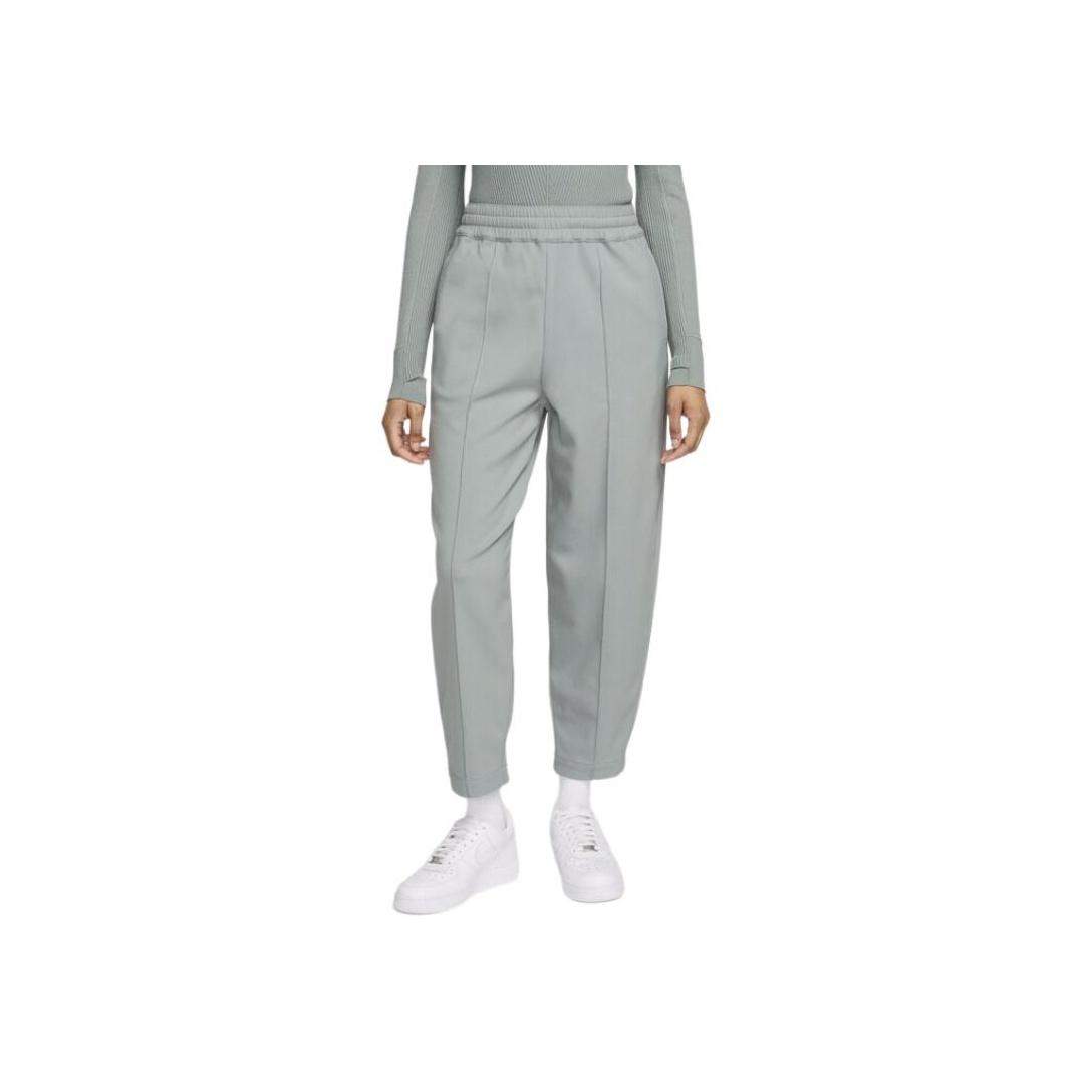 

Nike Solid Color Pleated Loose Knit Sports Pants Women bottoms Gray-Green FD6485-330 S