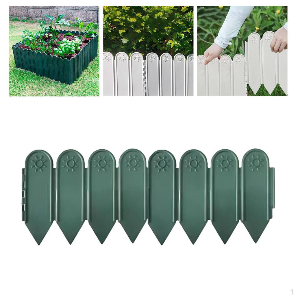 Decorative Garden Fence with Stake, Removable, Waterproof, Lightweight, Edging for Flower Beds,