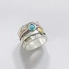 New Retro Minimalist Plated Three Color European and American Wedding Zircon Ring For Both Men and Women