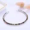 925 Sterling silver tennis bracelet round 4.0 natural tourmaline gemstones fine jewelry for women's festival gifts