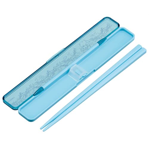 Skater Chopsticks and Chopstick Case Set, Disney Ariel, Turquoise, 18cm, Antibacterial, Adult Size, Made in Japan, ABC3AG-A