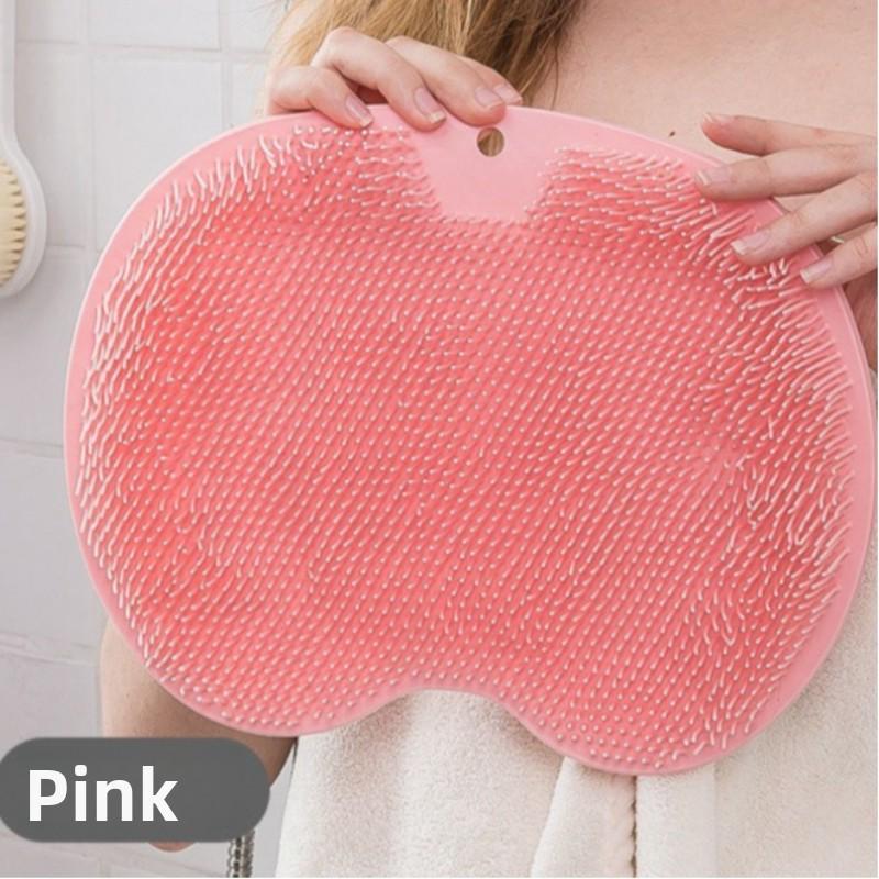 

1pc Shower Foot Scrubber Mat Back Washer Exfoliating Bath Wash Pad Wall Mounted Suction Cups Cleaner for Men Women