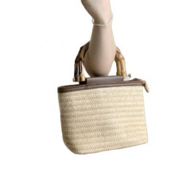 Summer New Niche Crossbody Bag Woven Bag Women's High-Quality Texture Handheld Straw Bucket Bag