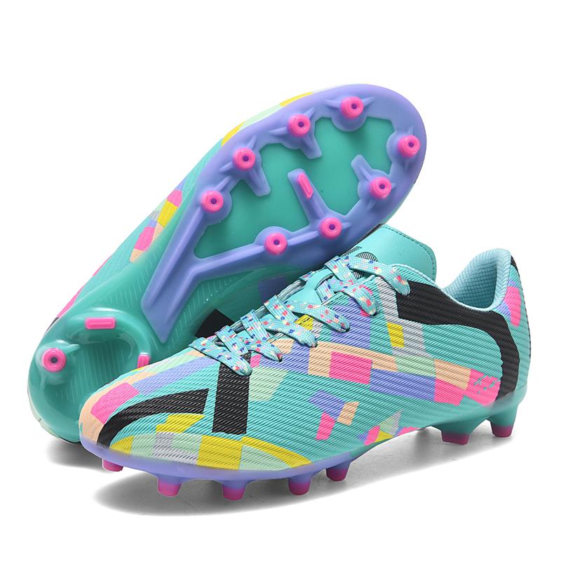 Men's Low-top Football Boots Large Size Long Nails PU Leather Boys Soccer Shoes Nailing Anti-slip Football Boots