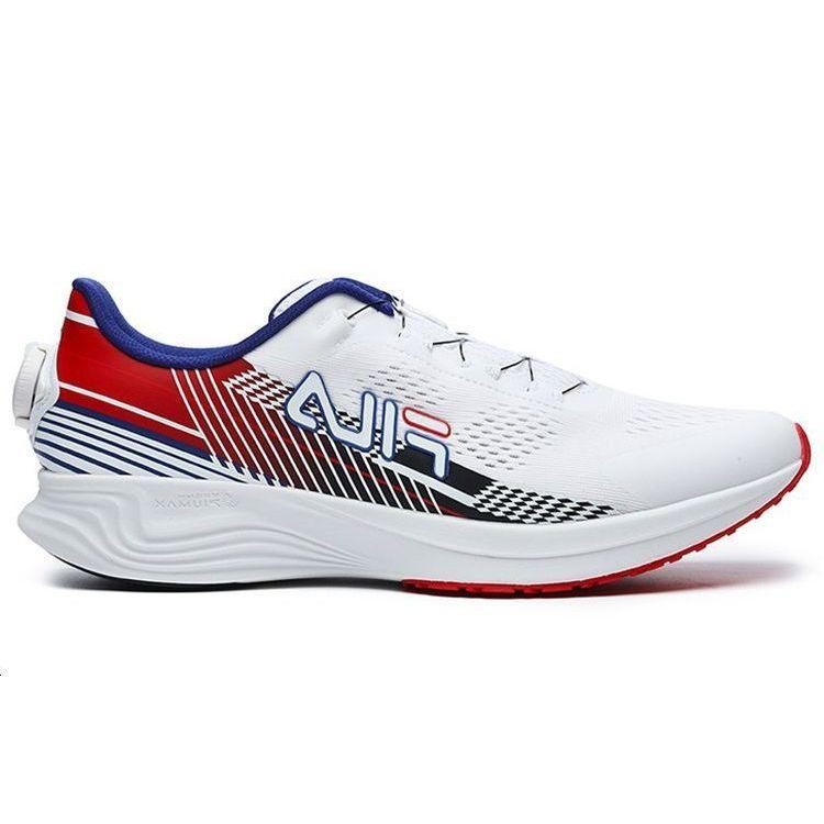 FILA Energy Boa Professional Sports Fabric TPU Wear-Resistant Lightweight Low-Top Running Shoes Men sneaker White A12M231112FWA