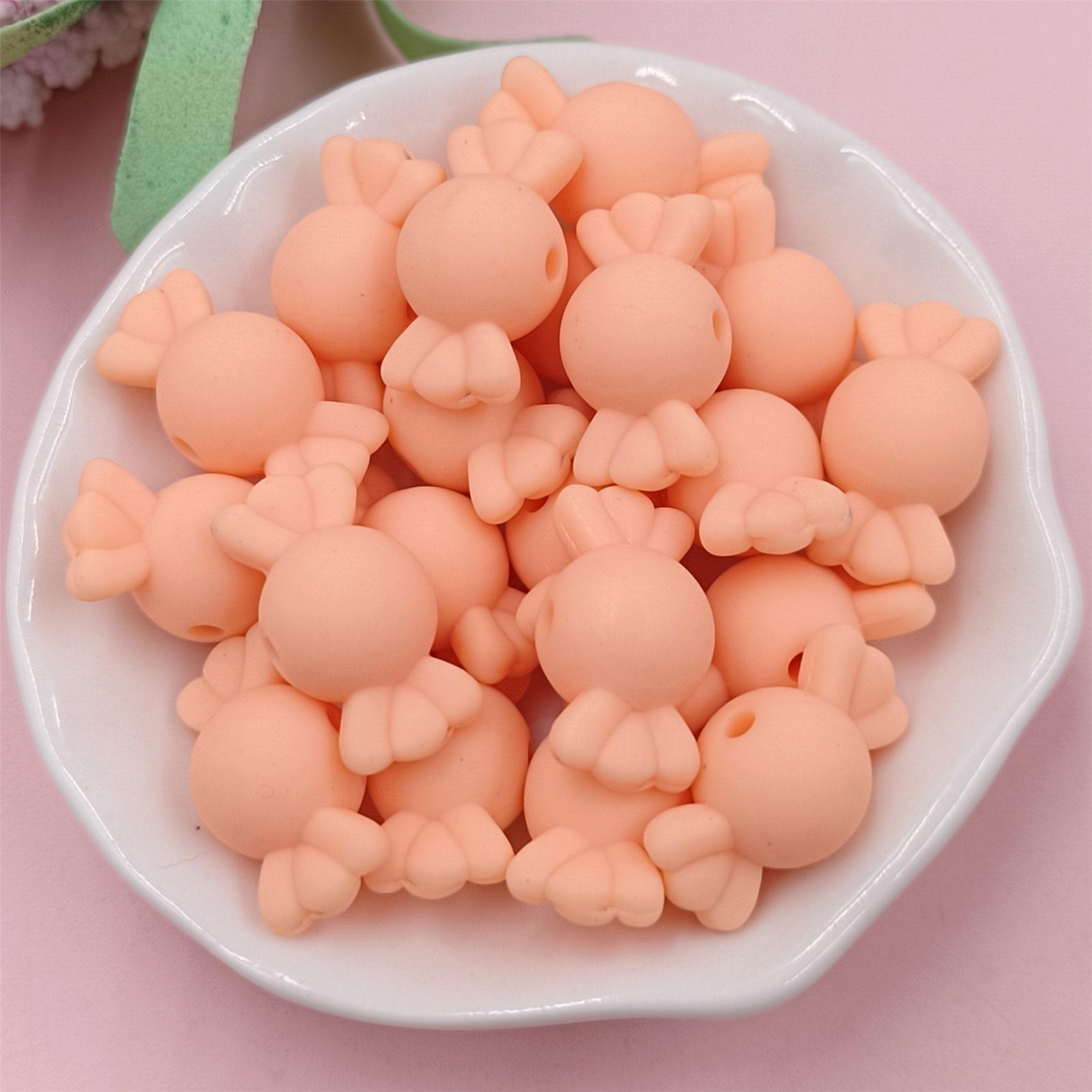 

Резиновые бусины для ожерелья, изготовление ювелирных изделий, конфетные бусины 20 шт. 21*11 мм, браслеты своими руками оранжевый