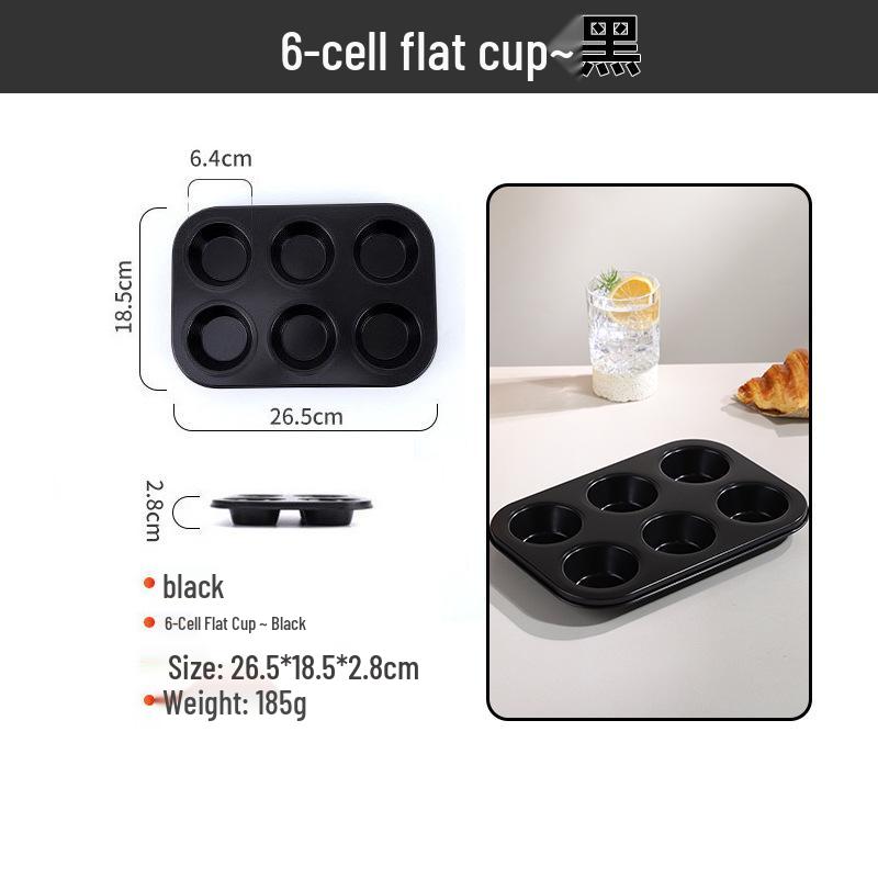 Non-stick Carbon Steel Muffin & Cake Mold (4/6/9/12 Cups)