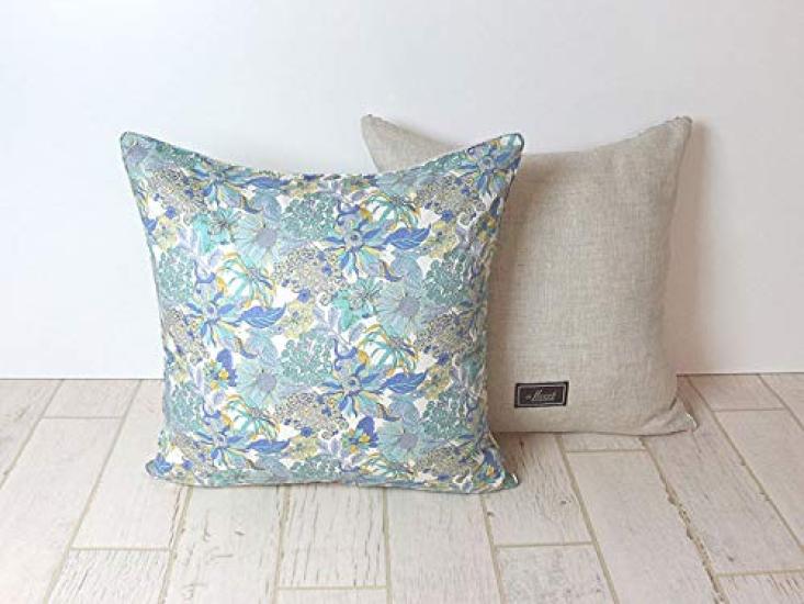 DDintex FLORET LONDON Cushion Angelica 45x45cm Cover, Gala, Blue, [Liberty Print]