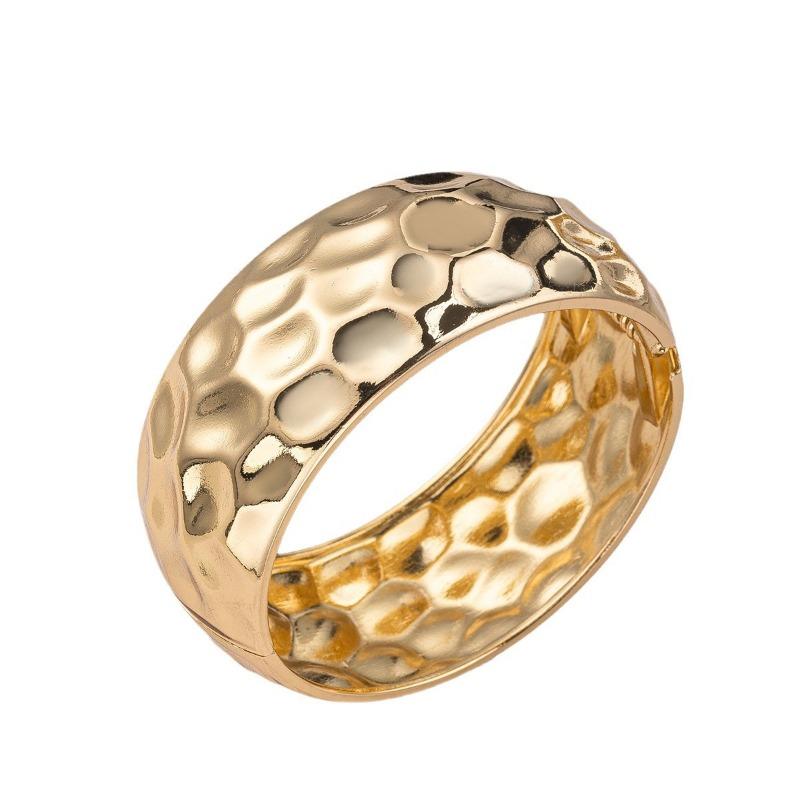 Accessories Niche Ancient Forged Alloy Bracelet Personalized Electroplating Wind Round Wide Edition Bracelet Women