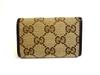 Authentic GUCCI GG Beige Canvas Dark Brown Leather 6 Pics Key Chain #b099  Open box