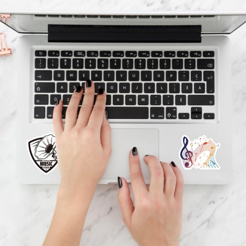 Cartoon Musical Note Stickers For Car Suitcase Skateboard Guitar Laptop Phone Notebook Diy Decor Waterproof Sticker Toys Gifts