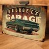Personalisiertes Vintage Metallschild Klassisches Auto Man Cave Garagenwanddekoration