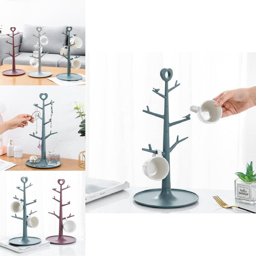 Creative Branch Jewelry Organizer With Plastic Material For Bedroom Decor And Gift Ideas