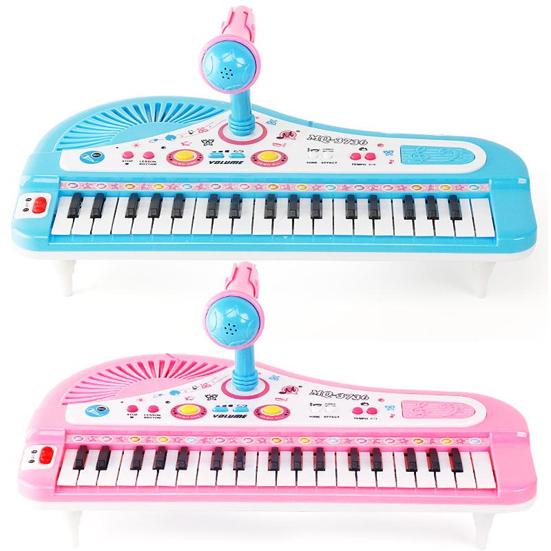 37-Key Children's Educational Electronic Keyboard with Microphone - Girls' Music Piano Toy