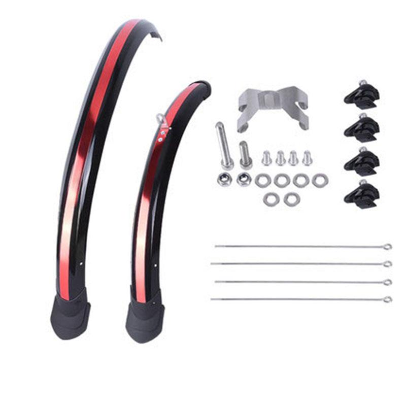16 20 inch Aripi biciclete 2 buc față spate Apărător de noroi dublu bracing mărime reglabilă aripi biciclete pentru biciclete pliabile cromate
