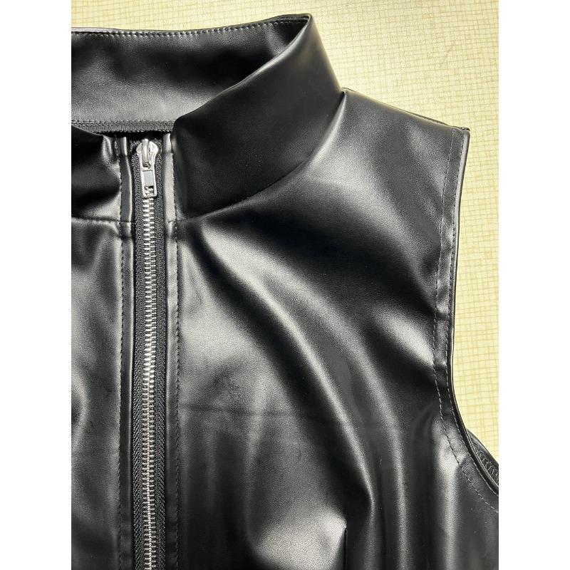 Top da donna a collo alto sexy senza schiena dimagrante senza maniche