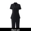 Women's Black Short-Sleeve Suit Jacket – Summer Lightweight, Elegant, Slimming, Professional Wear