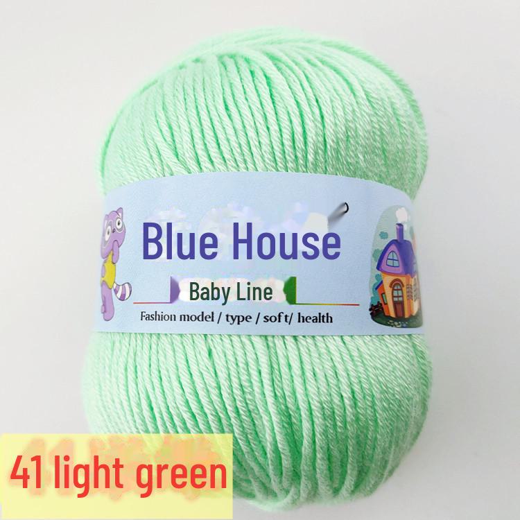 Blue Barbie Baby Yarn - 6-Strand, DIY Hand-Woven for Scarves and Slippers, Fine Hook