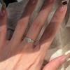 Broken diamonds burst sparkling galaxy ring women's light luxury high-end design sense