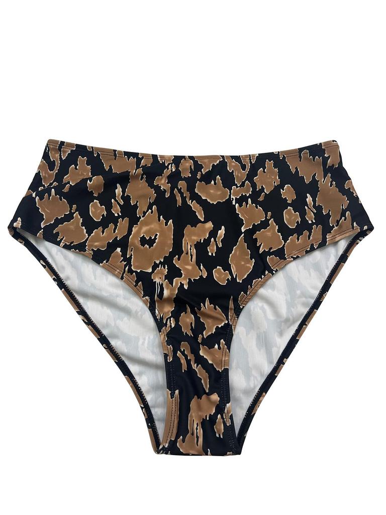 2026 Plus Size European & American Digital Print Skirted Bikini with Tummy Control & Slimming Split Design