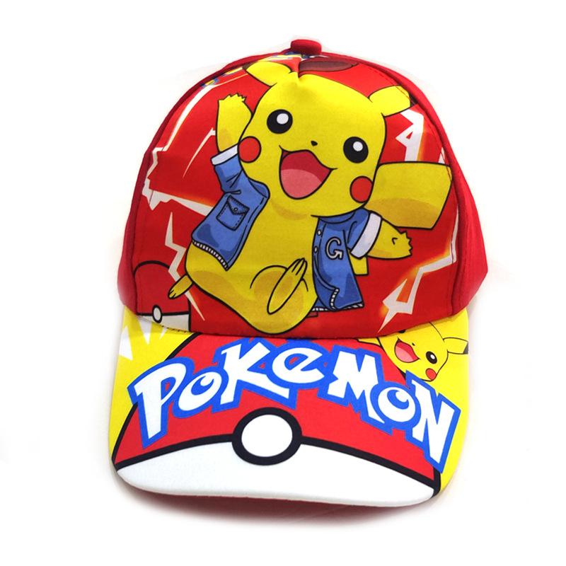 Cartoon  Baseball Cap Pikachu Hat Adjustable  Cosplay Hip Hop kids Girls Boys Anime Figure Toys children Gifts