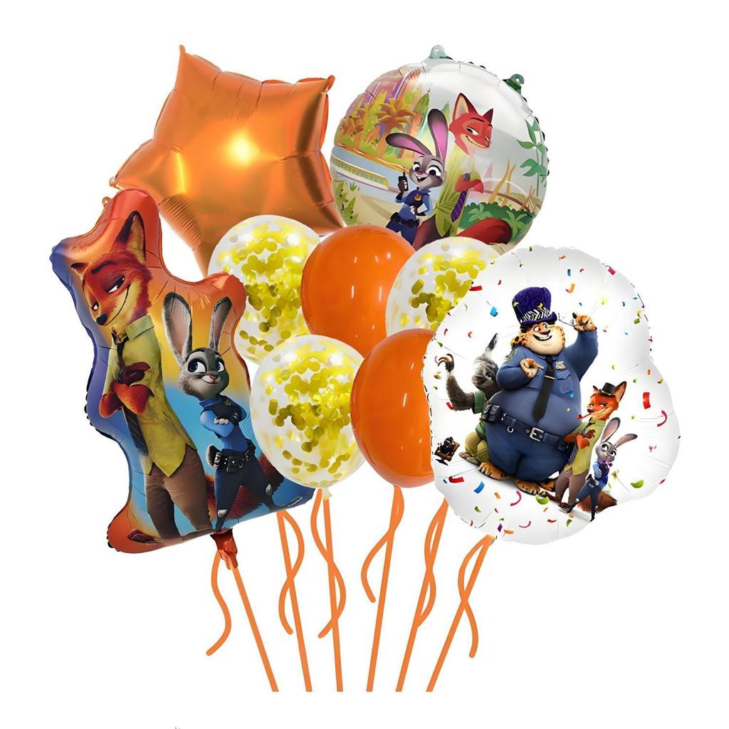 Zootopia Themed Party Balloon Set Children's Birthday Party Decoration Supplies