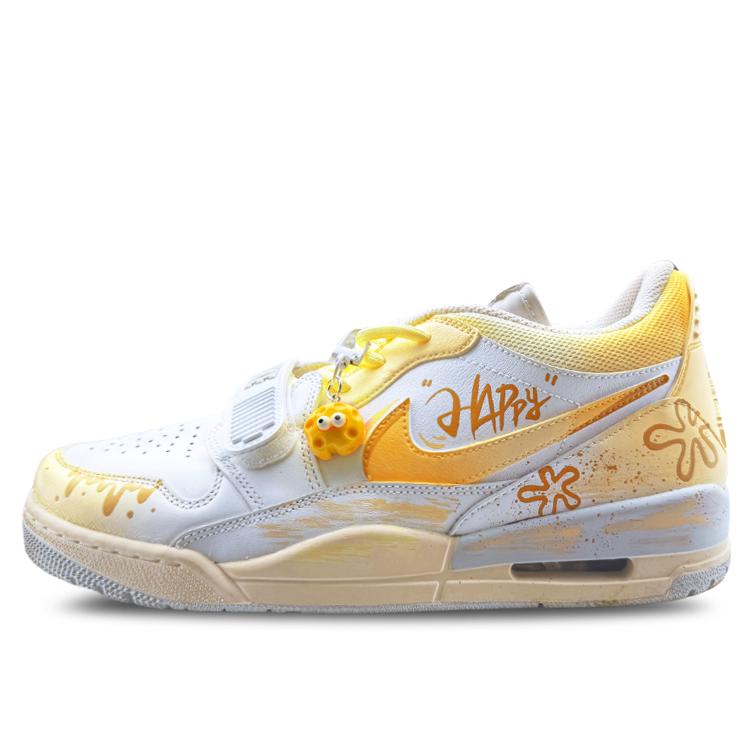 

Jordan Legacy 312 Cushioning Slip Resistant Low top Vintage Basketball Shoes Men s Yellow White HJ9199-111(Team380-) 41