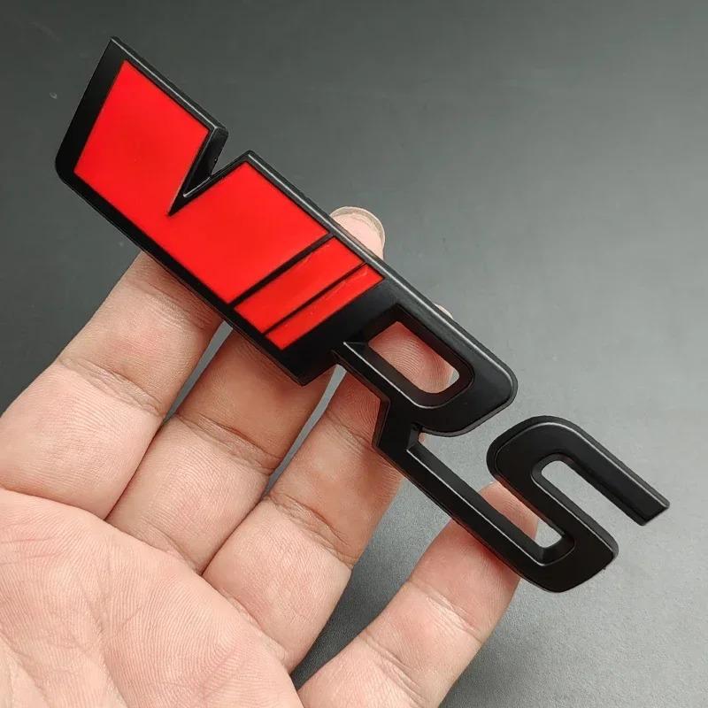 3D Metal VRS Logo Car Emblem Rear Tail Bumper Badge Sticker For Skoda Rapid Octavia 2 3 A5 RS Kodiaq Fabia Superb Accessories