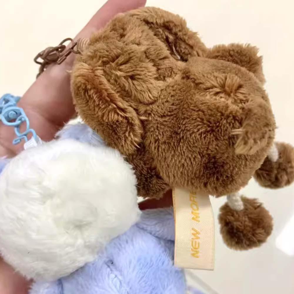 Ornament Bear Doll Key Ring Soft Cartoon Animal Keychain Cute Plush Dog Pendant  Couple