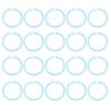 20pcs Plastic Rings Transparent Flexible Loose Leaf Book Binder Rings for School Home Office Cards Document NotebookBlue