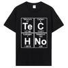 Techno Periodic Table Funny Meme T Shirt for Men's and Women's Cotton Chemistry EDM Music Graphic Tee Casual  2026 New T-shirt