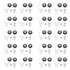 40Set 45X19mm Luggage Suitcase / Inline Outdoor Skate Replacement Wheels Black