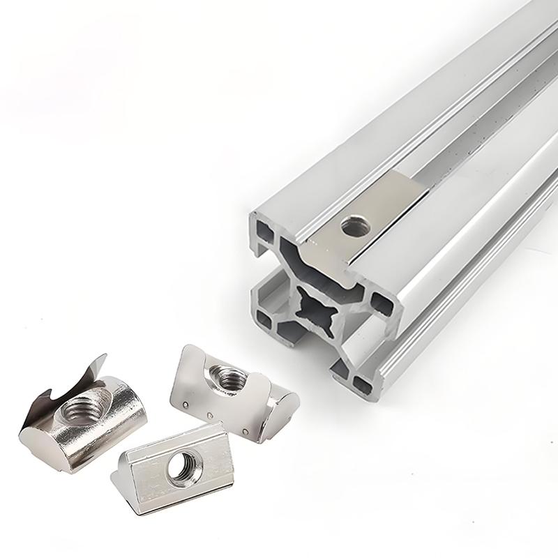 2pcs Shrapnel Nut Block Drop in Sheet Spring Nuts M4 M5 M6 M8 For European Standard 3030 4040 4545 Series Aluminum Profile