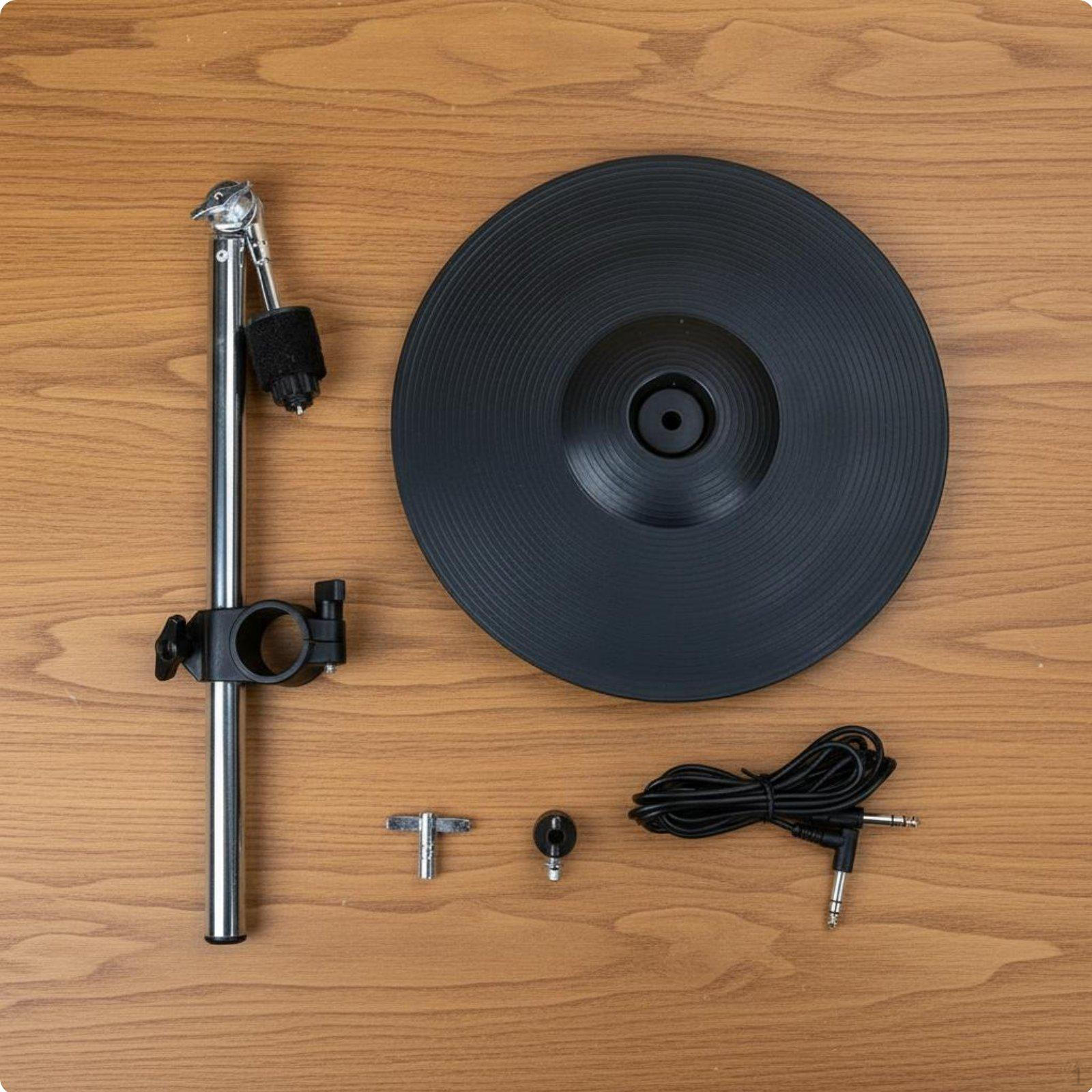 12 Inch ECymbal Kit Function Electronic Cymbal Set two Zone Detection Musical Instrument Accessory
