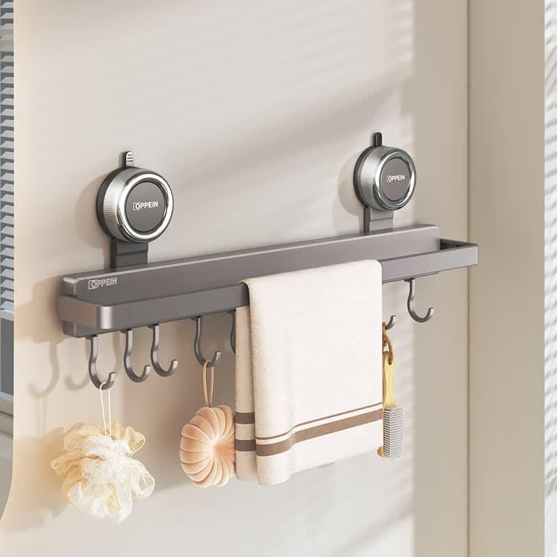 Oupai Punch-Free Foldable Aluminum Bathroom Towel Rack