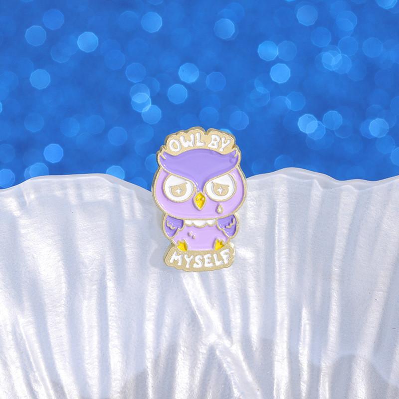 Colorful Cartoon Owl Brooch Adorable Alloy Pin For Creative Animal Inspired Fashion