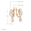 New  Rose Gold Color Drop Earrings For Women Fashion Daily Jewelry Luxury Natural Zircon Wedding Earrings Crystal Gifts