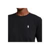 Polo Ralph Lauren Maglietta a Maniche Lunghe Girocollo Casual Larga Monocolore Donna top Nero 211898699-003