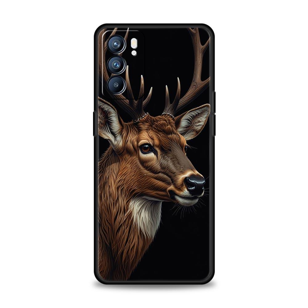 Deer Lichee Pattern Phone Case For Oppo Reno 13 12 11 10 7 F Find X5 X6 A98 A80 A79 A78 A57 A54 A31 A17 Pro 5G Soft TPU Cover