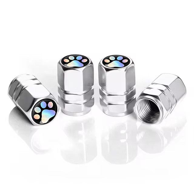 4pcs Aluminum Alloy Car Wheel Tire Valve Caps Tyre Rim Stem Covers Dustproof Tire Cap For Honda Toyota Seat VW Ford Accessories BT1