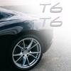 T6 Emblem 3D Metal Badge Car Hood Truck Door Side Fender Rear Trunk Emblem Sticker Decals for Volvo XC60 S60 V60 Polester (Silver)