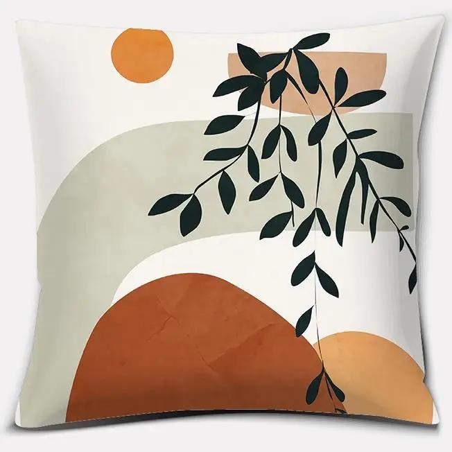 2023 Brown Green Abstract Series Pillow Gift Home Office Decoration  Bedroom Sofa Car Cushion Cover case 45x45