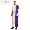 Halloween Costume Middle East Dubai Male Purple King Cosplay Themed Party