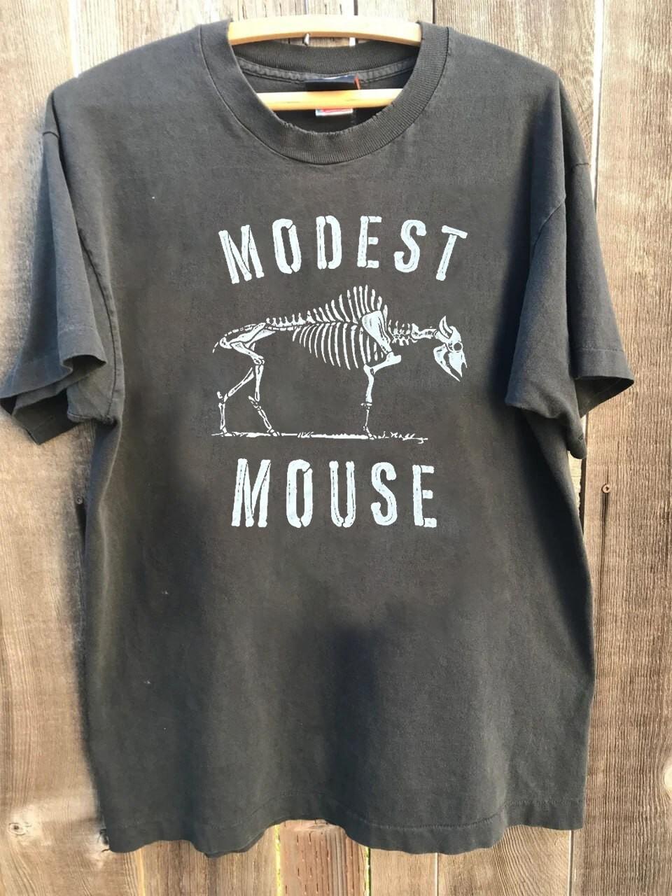 Rare Modest Mouse Buffalo Skeleton Tour Charcoal T shirt Unisex tee XL