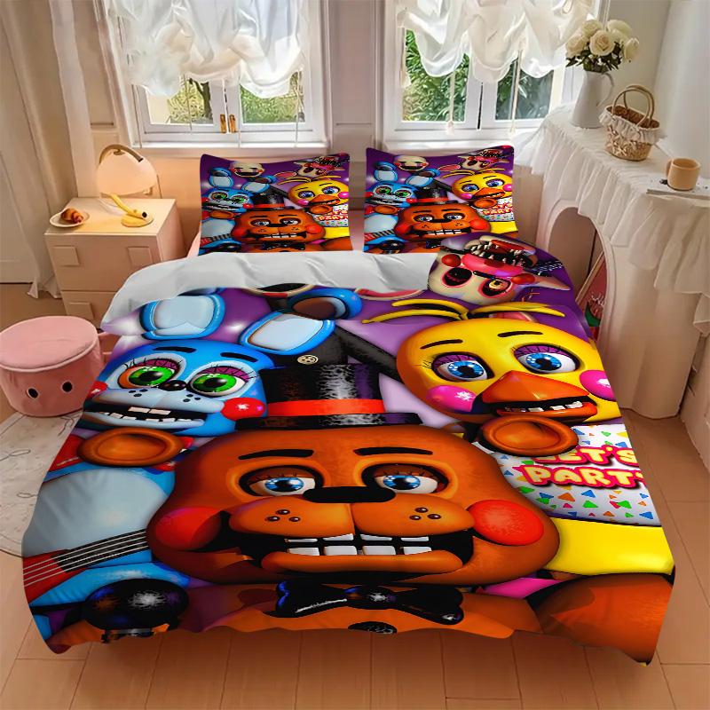 Five Nights Freddy'S Characters Print 3Pcs Bedding Setduvet Cover With 2 Bedropillowcase Home Birthday Gift