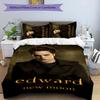 Juego de Ropa de Cama Edward Cullen de 3 Piezas Funda Nórdica con Cierre Incluye 1 Funda Nórdica y 2 Fundas de Almohada para Todas las Estaciones Decoración de Dormitorio Hogar Dormitorio Universitario