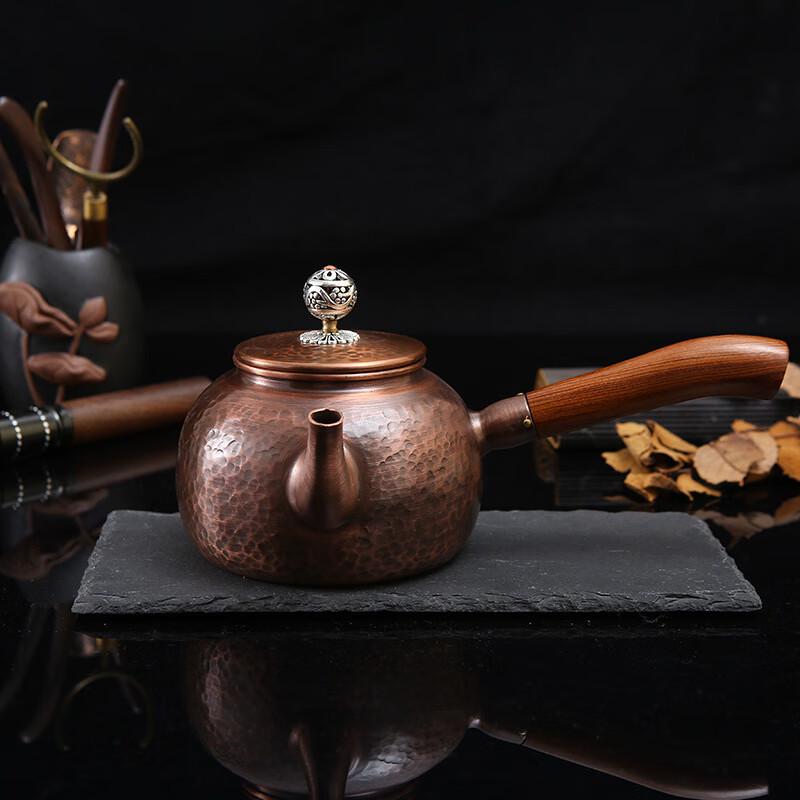 Hand-Hammered Pure Copper Tea Kettle