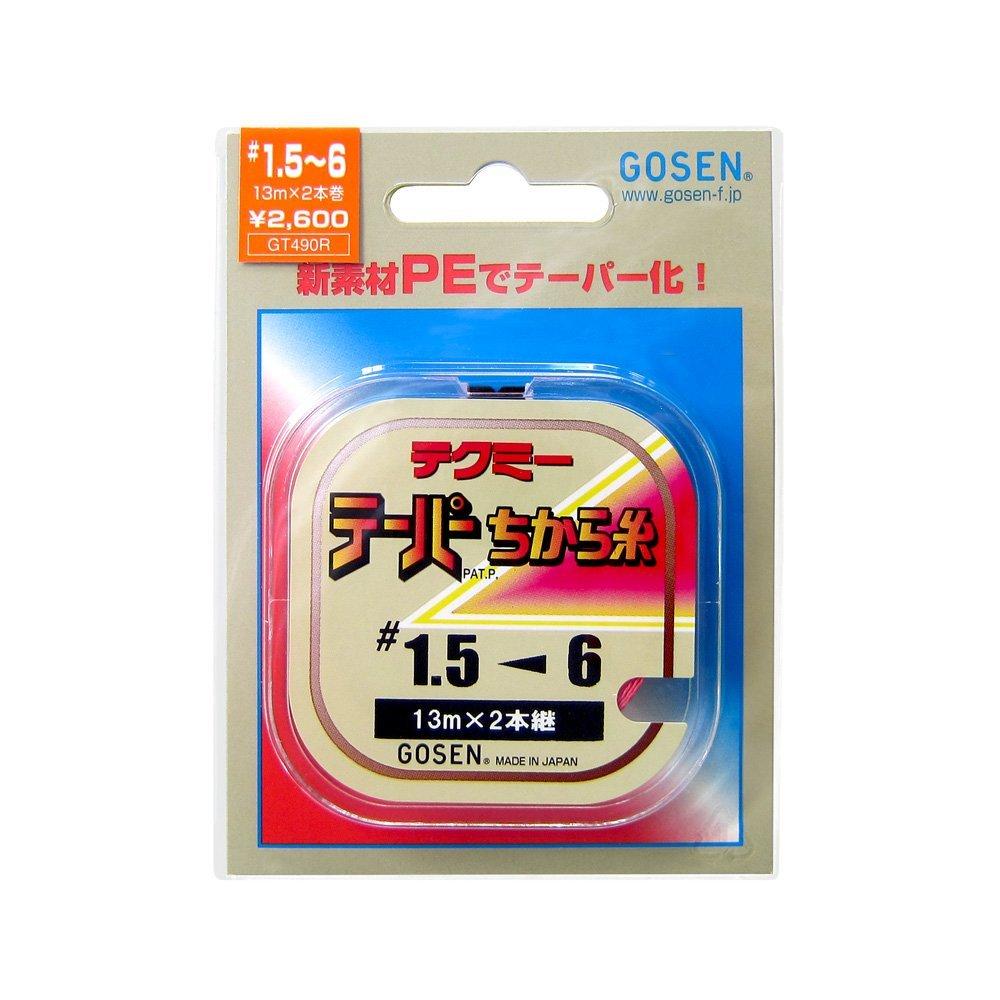 GOSEN Techmi Tapered Power Line 13m x 2 rolls (Red) 1.5-6 GT-490R