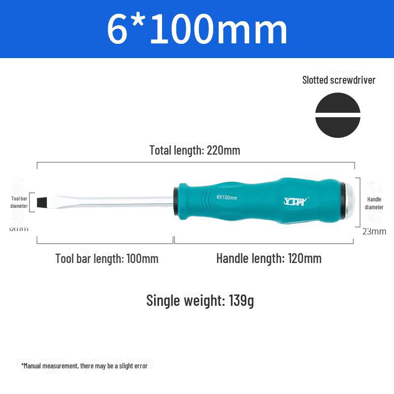 Dual-Purpose Mini Screwdriver Set: Single-use Cross & Flat Head, Magnetic Core, Impact-Resistant