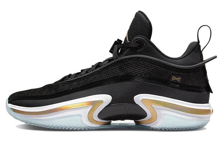 Jordan 36 Low Черно-золотой с прозрачной подошвой DH0833-071 40.5